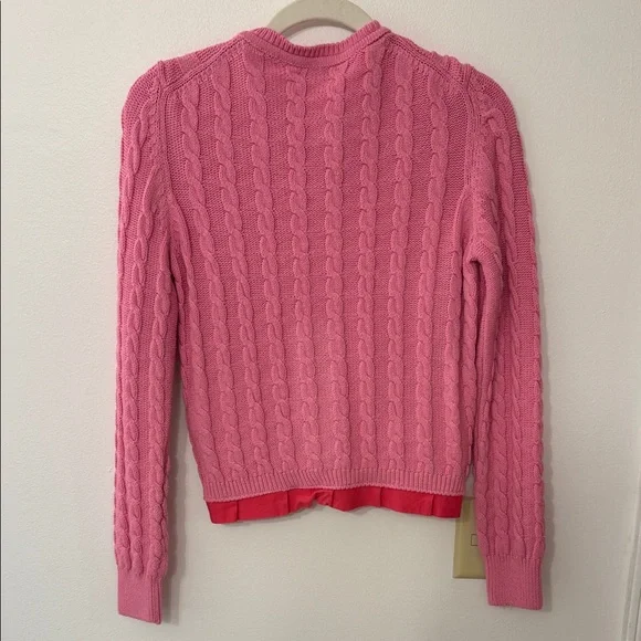 Zara Pink Cable Knit Cardigan - Picture 3 of 3